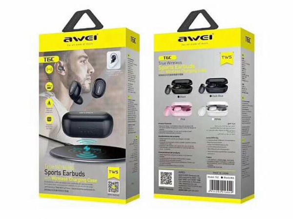 Awei T6C TWS Bluetooth 5.0 Earphone True Wireless Earbuds 3D Stereo Headphone  