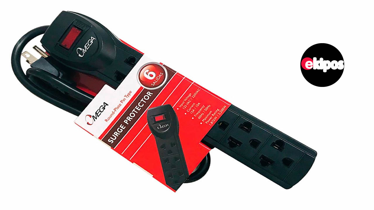 Omega Corta pico 6 tomas - Caja 40 Unid. Redondo Plano