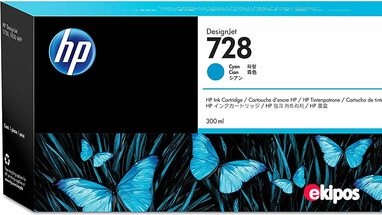 HP 728 Cian DesignJet de 300 ml  