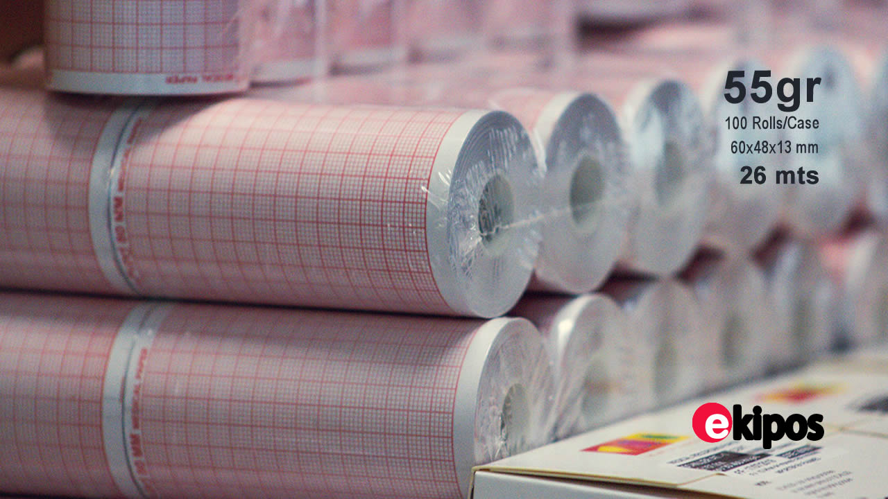 OEM Rollos de Papel Térmico para electrocardiogramas 60x48x13 55gr - Caja 100 Unid.         