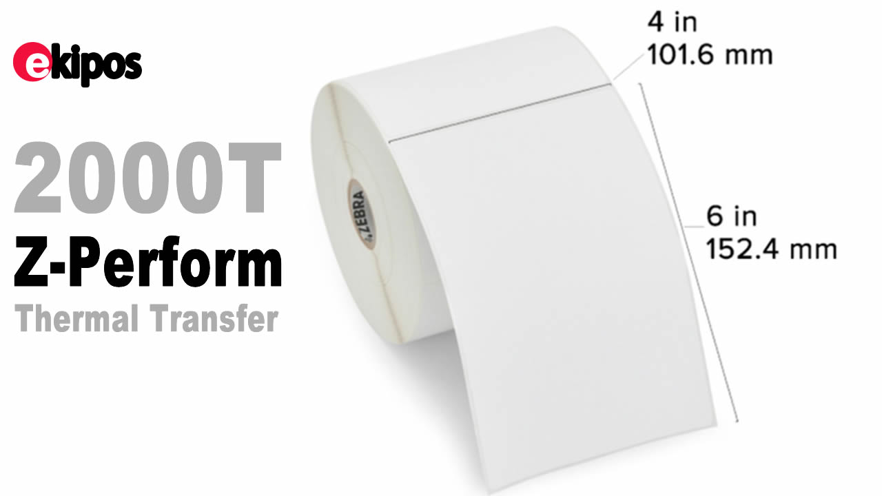Zebra 2000T  4x6 Pulg. 1000 Unid. 