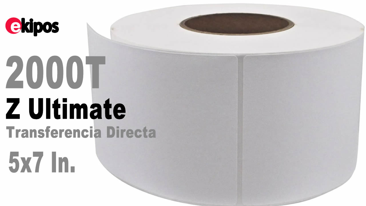 Zebra Z-Ultimate 2000T 5x7 Pulg - Rollo 866 Unid      