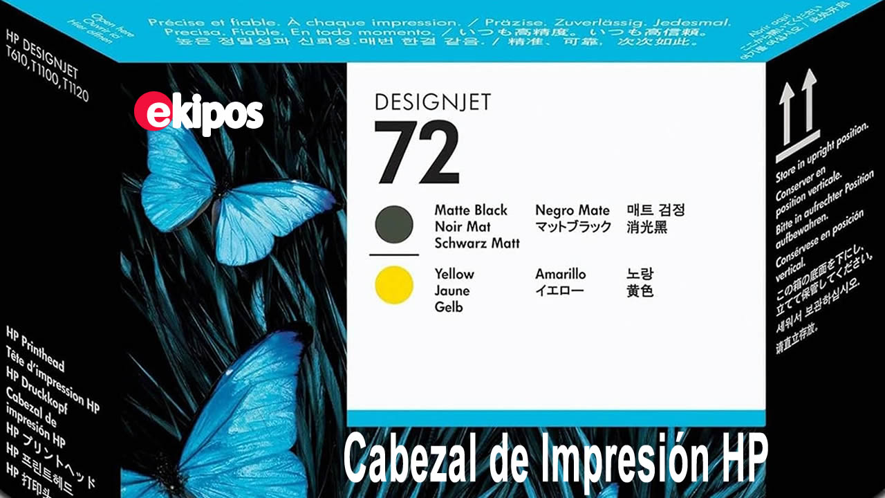 HP 72 Cabezal  MATTE BLACK / YELLOW 
