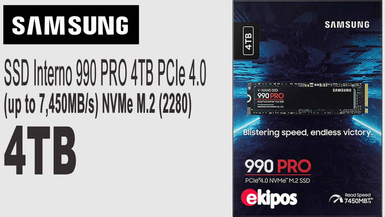Samsung 990 PRO PCIe 4.0 NVMe M.2 SSD 4TB        