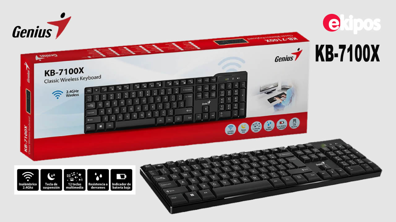Genius KB-7100X  Inalámbrico 