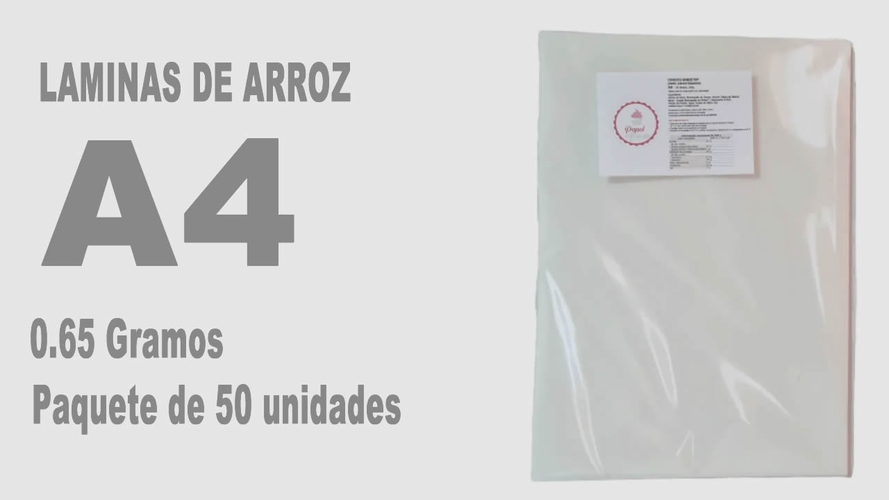 OEM Laminas de arroz comestibles A4 - 50 Unid.  - 0.65Gr.     