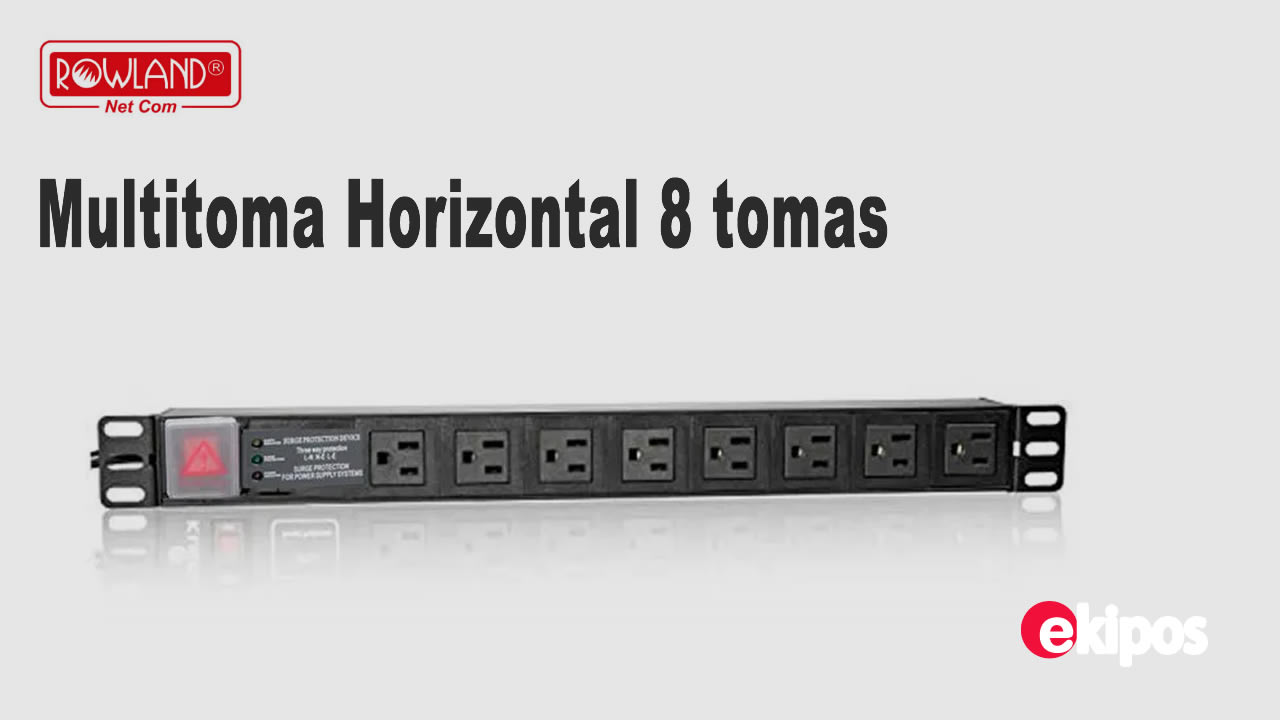 Rowland Regleta 8 Salidas con Supresor de Picos  