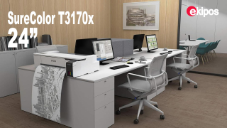 Epson SureColor T3170M 24 pulgadas,  ultra-fast, compact Printer, Integrated Wireless & Wi-Fi Direct® connectivity, 600dpi Scanner, CAD, Blueprints, Engineering, Graphics, Multifunction, Plotter 