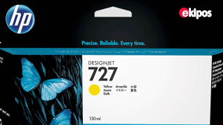 HP 727 B3P21A Amarillo, HP DesignJet Cartucho de Tinta Original, de 130ml, para Impresoras Plotter de Gran Formato HP DesignJet Series T2500, T1500 y T900 y Cabezal de Impresión HP 727 DesignJet