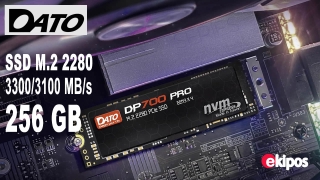 DATO 256GB M.2 SSD, M.2 2280 SSD, unidad de estado sólido PCIe Gen3x4 interna, hasta 3300/3100 MB/s, Serie DP700Pro  